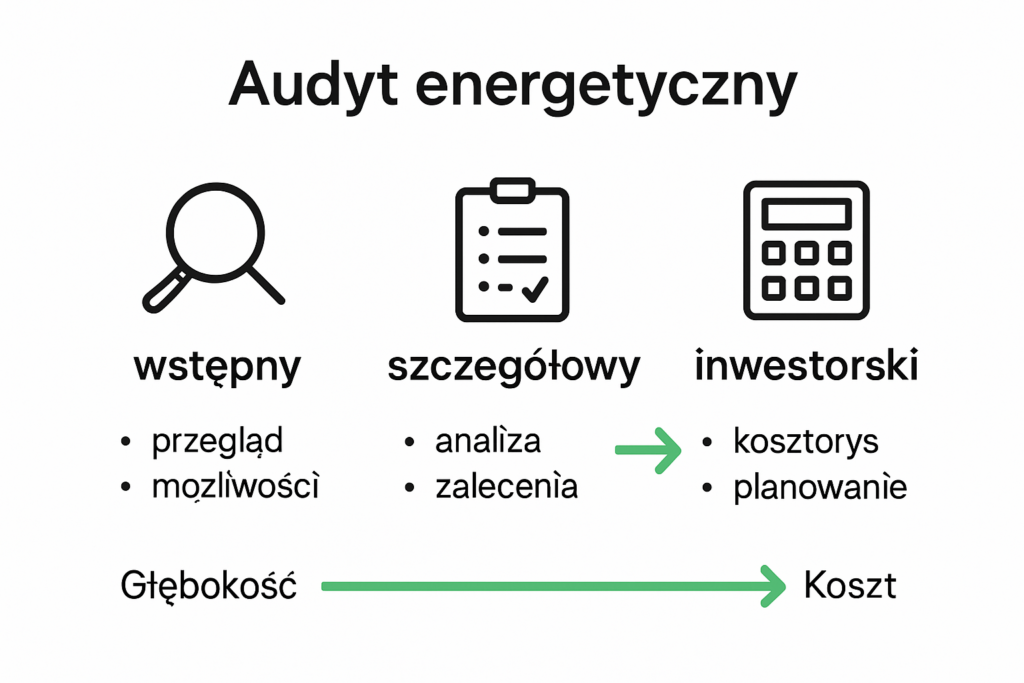 Infographic compares types of energy audits